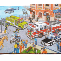Carte educativa cu 6 puzzle-uri – Pompieri, 72 piese