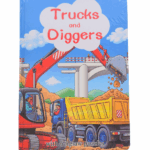 Carte educativă cu 6 puzzle-uri – Camioane si excavatoare, 72 piese