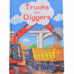 Carte educativă cu 6 puzzle-uri – Camioane si excavatoare, 72 piese