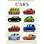 Carte educativă cu 6 puzzle-uri – Mașini, 72 piese