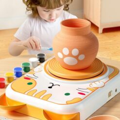 Set creativ de pictura si modelaj - Joc olarit Pet Pottery Machine, 3 ani 03