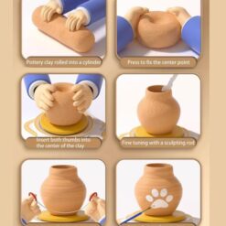 Set creativ de pictura si modelaj - Joc olarit Pet Pottery Machine, 3 ani 03