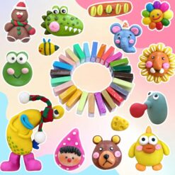 Set plastilina inteligenta Polimer Clay - 24 culori