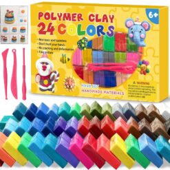 Set plastilina inteligenta Polimer Clay - 24 culori