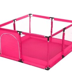 Tarc de joaca pentru copii,126cm x 126 cm si 50 bile colorate, Roz