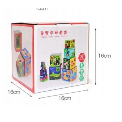 Turn piramida, set 10 cuburi din lemn, 3 ani 08