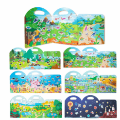 Carte cu 32 stickere reutilizabile - Vehicule, 3 ani+