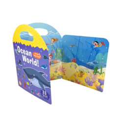 Carte cu 33 stickere reutilizabile - Lumea din ocean, 3 ani+
