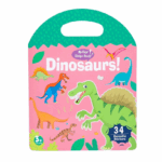 Carte cu 34 stickere reutilizabile - Dinozauri, 3 ani+