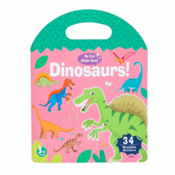 Carte cu 34 stickere reutilizabile - Dinozauri, 3 ani+