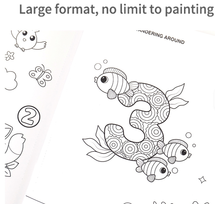 Carte de colorat cu 12 creioane incluse - Alfabet, 3 ani+