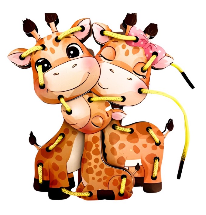 Joc de șnuruit, Girafa, 3 ani, 14 cm 01