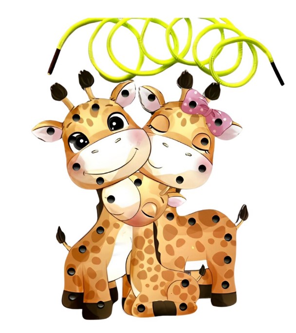 Joc de șnuruit, Girafa, 3 ani, 14 cm 01