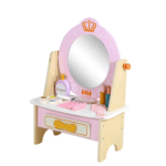 Jucarie educativa din lemn, Masuta de machiaj cu oglinda, 3 ani