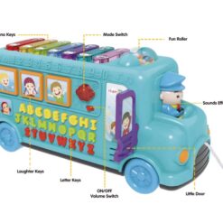 Jucarie interactiva, cu sunete si lumini, Autobuz albastru, 18 luni+ 002