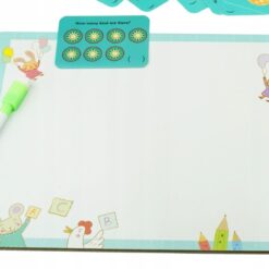 Puzzle din 2 piese, de feliat si tablita de scris, Legume, 3 ani+