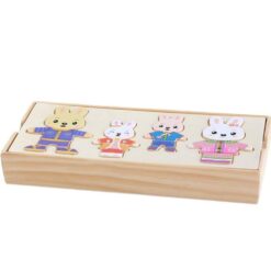 Puzzle educativ-Imbraca Familia Iepurasilor, 3 ANI 01