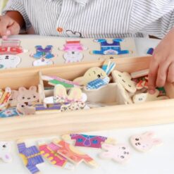 Puzzle educativ-Imbraca Familia Iepurasilor, 3 ANI 01