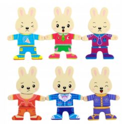 Puzzle educativ-Imbraca Familia Iepurasilor, 3 ANI 01