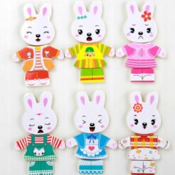 Puzzle educativ-Imbraca Familia Iepurasilor, 3 ANI 01