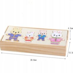 Puzzle educativ-Imbraca Familia Iepurasilor, 3 ANI 01