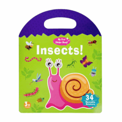 Carte cu 34 stickere reutilizabile - Insecte, 3 ani+