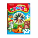 Carte de colorat cu 12 creioane incluse - Cifre, 3 ani+