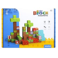 Set de constructie magnetic cu 102 de piese, 3 ani+, Minecraft