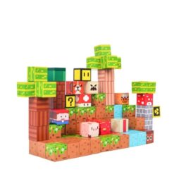 Set de constructie magnetic cu 75 de piese, 3 ani+, Minecraft 01