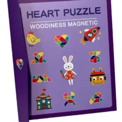 Carte magnetica, tangram cu 96 modele, 3 ani