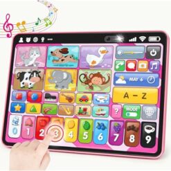 Tabletă educativă,interactivă cu sunete si muzica pentru bebelusi, FiveStar, 1 an+, ROZ